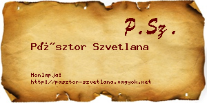 Pásztor Szvetlana névjegykártya