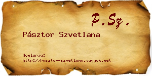 Pásztor Szvetlana névjegykártya